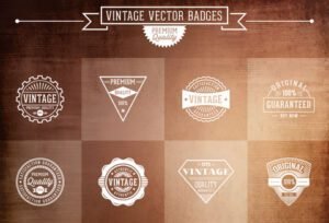 Vintage Vector Badges for FREE