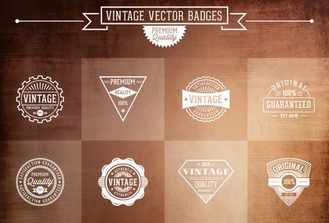 Vintage Vector Badges for FREE
