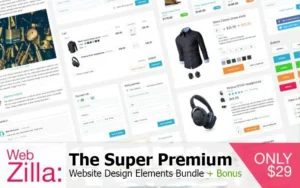 WebZilla: Premium Website Design Elements Bundle