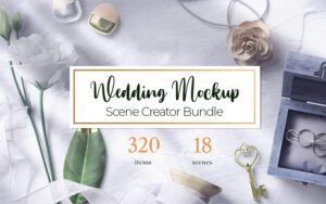 Wedding Mockup Scene Creator Bundle | Extended License