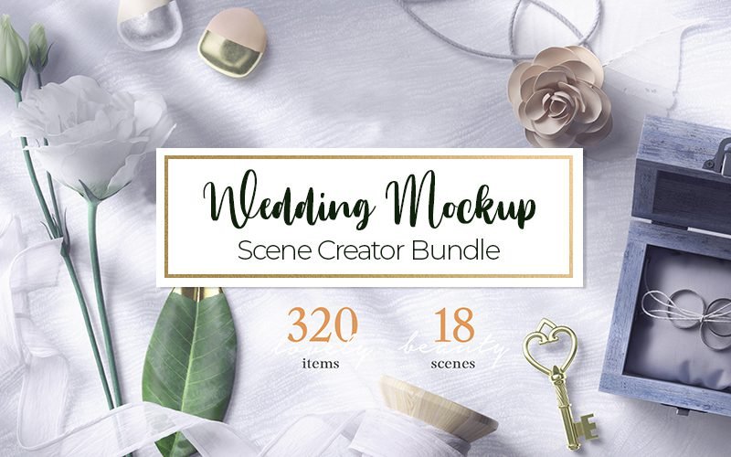 Wedding Mockup Scene Creator Bundle | Extended License
