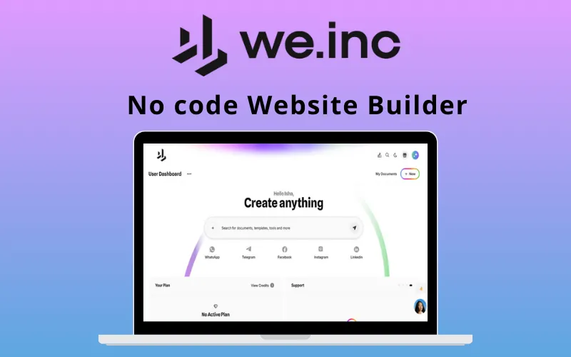 We.inc AI - No code Website Builder | Lifetime Access