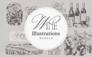 Wine Illustrations Bundle | Extended Commercial License