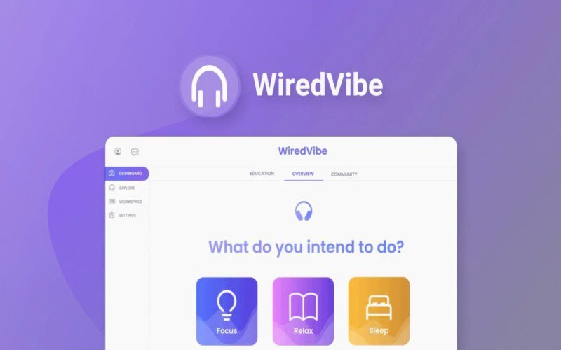 WiredVibe App - Music For Focus and Mental Health | Lifetime Access