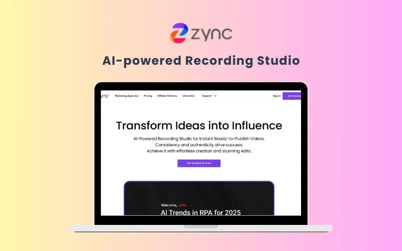 Zync - AI-Powered Recording Studio | Annual Subscription