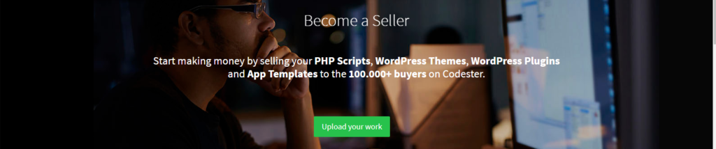 Become a Seller | Start making money by selling your PHP Scripts, WordPress Themes, WordPress Plugins and App Templates to the 100.000+ buyers on Codester.