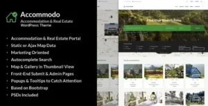 Accommodo - Accommodation Travel WordPress Theme 95% OFF