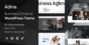 Adina – Business & Finance WordPress Theme 95% OFF