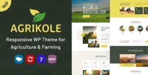 Agrikole - Responsive WordPress Theme for Agriculture & Farming 95% OFF