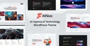 Ainus - AI Agency & Technology WordPress Theme 95% OFF