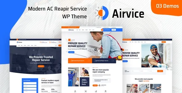 Airvice – AC Repair Services WordPress Theme 95% OFF
