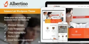 Albertino – Science Laboratory Research & Technology WordPress Theme 95% OFF