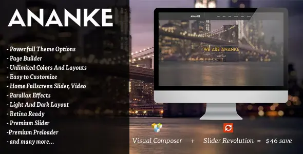 Ananke – One Page Parallax WordPress Theme [95% OFF]