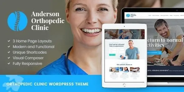 Anderson – Orthopedic Clinic & Medical Center WordPress Theme 95% OFF
