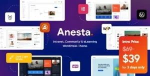 Anesta - Intranet, Extranet, Community and BuddyPress WordPress Theme 95% OFF