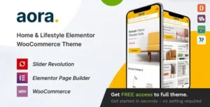 Aora – Home & Lifestyle Elementor WooCommerce Theme [95% OFF]