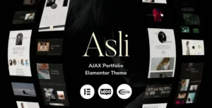 Asli - AJAX Portfolio Elementor WordPress Theme 95% OFF