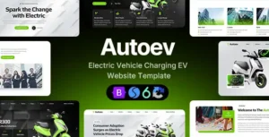 Autoev Electric Vehicle Charging Website Template 95% OFF