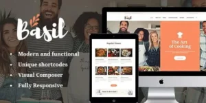 Basil - Cooking Classes and Workshops WordPress Theme 95% OFF
