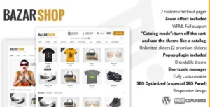 Bazar Shop Multi-Purpose e-Commerce Theme [95% OFF]