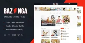 Bazinga Modern Magazine & Viral Blog WordPress Theme [95% OFF]