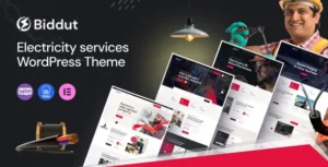 Biddut - Electricity Services WordPress Theme 95% OFF