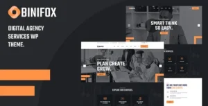 Binifox - Digital Agency Services WordPress Theme + RTL 95% OFF