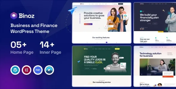 Binoz – Business Agency WordPress Theme 95% OFF