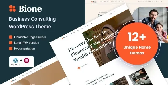 Bione – Business Consulting WordPress Theme 95% OFF