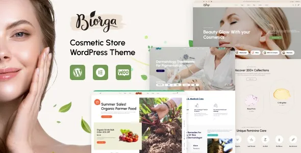 Biorga – Elementor Beauty Cosmetics Shop WordPress Theme 95% OFF