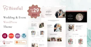 Bissful - Wedding & Event WordPress Theme 95% OFF