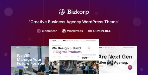 Bizkorp – Creative Business Agency WordPress Theme 95% OFF