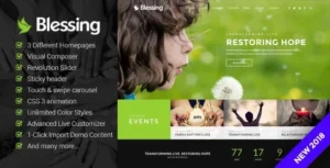 Blessing - Responsive WordPress Theme for Church Websites 95% OFF