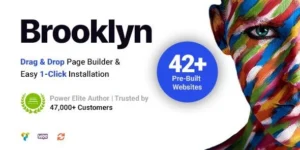 Brooklyn Creative Multi-Purpose Responsive WordPress Theme [95% OFF]