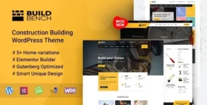 Buildbench - Construction Building WordPress Theme 95% OFF