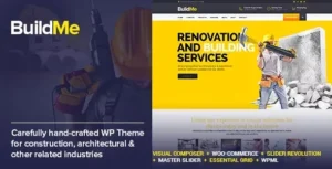 BuildMe – Construction & Architectural WP Theme 95% OFF