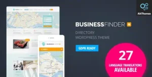 Business Finder Directory Listing WordPress Theme [95% OFF]