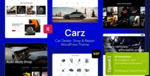 Carz - Car Dealer, Shop & Repair WordPress Theme 95% OFF