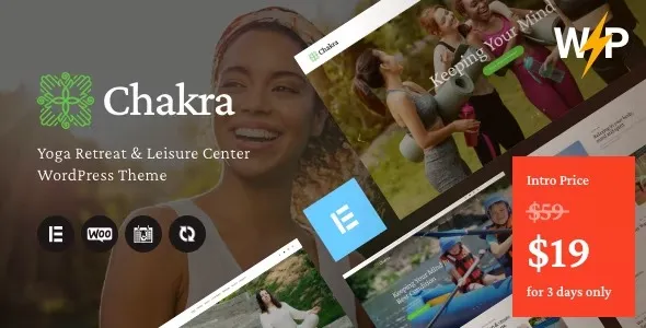 Chakra – Yoga Retreat & Leisure Center WordPress Theme 95% OFF