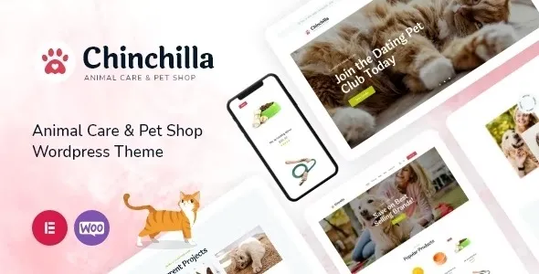 Chinchilla – Animal Care & Pet Shop WordPress Theme 95% OFF