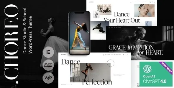 Choreo- Dance Studio & School WordPress Theme 95% OFF