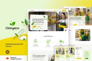 ClanyEco - Cleaning Services WordPress Theme 95% OFF
