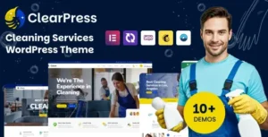 ClearPress - Cleaning Services WordPress Theme 95% OFF