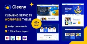 Cleeny – Cleaning Services & Repair Company WordPress Theme 95% OFF