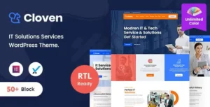 Cloven – IT Solutions Services Company WordPress Theme + RTL [95% OFF]