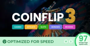 Coinflip – Casino Affiliate & Gambling Theme 95% OFF