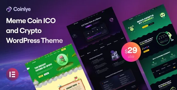 Coinlye – Meme coin ICO & Crypto WordPress Theme 95% OFF