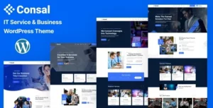 Consal - Business Agency & IT Service WordPress Theme 95% OFF