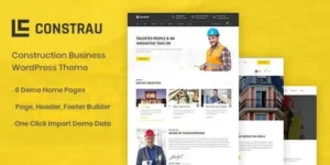 Constrau- Construction Business WordPress Theme 95% OFF
