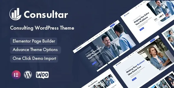 Consultar – Consulting Business WordPress Theme 95% OFF